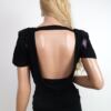 Topshop Rozmiar 36 Kolor Czarny W łódkę Tunika Bluzka Krótki rękaw Materiał Wiskoza