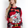 Cedarwood state Rozmiar S Crew Neck Sweter Świąteczny Gwiazdka Długi rękaw Gruba dzianina