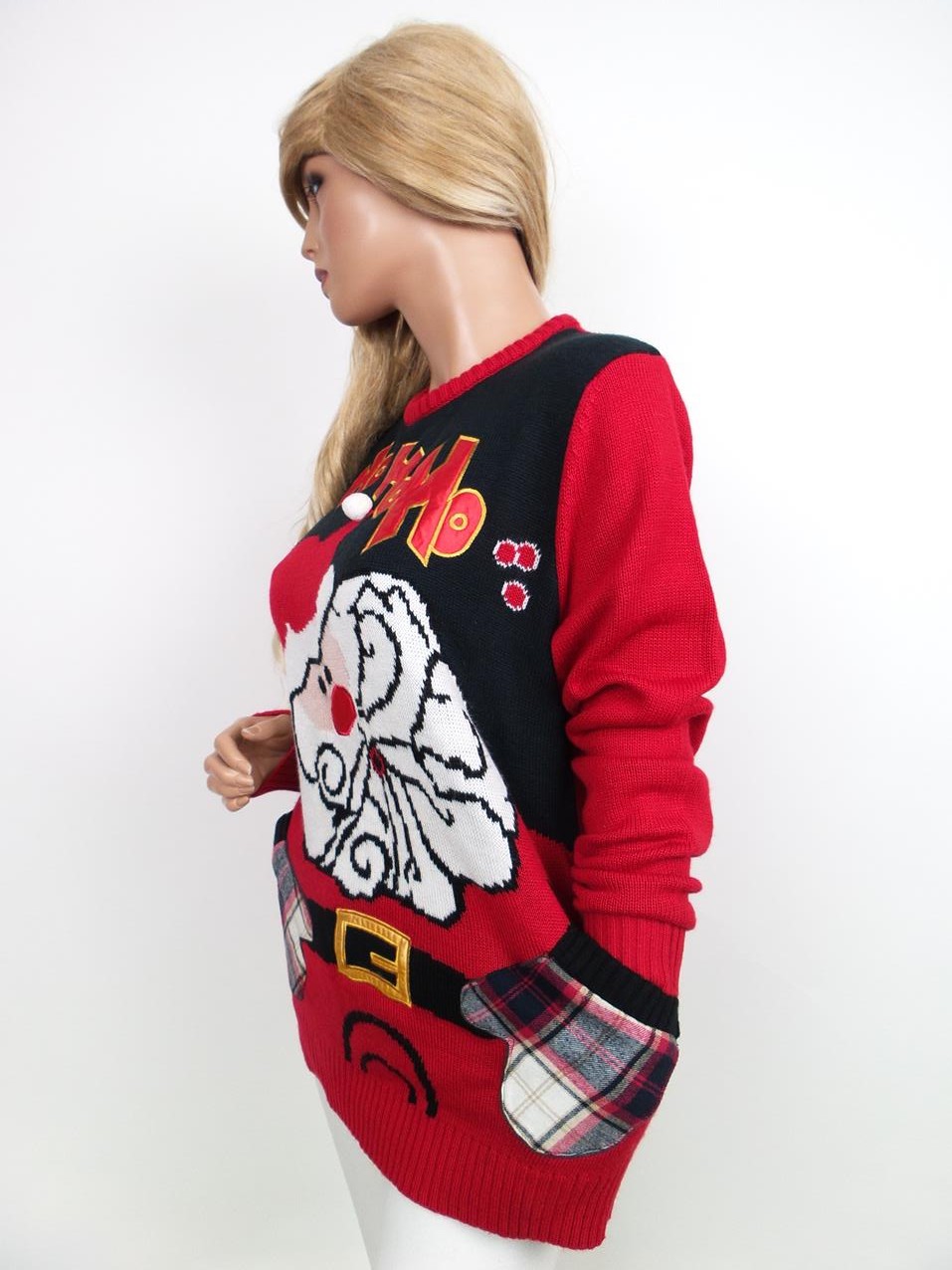 Cedarwood state Rozmiar S Crew Neck Sweter Świąteczny Gwiazdka Długi rękaw Gruba dzianina