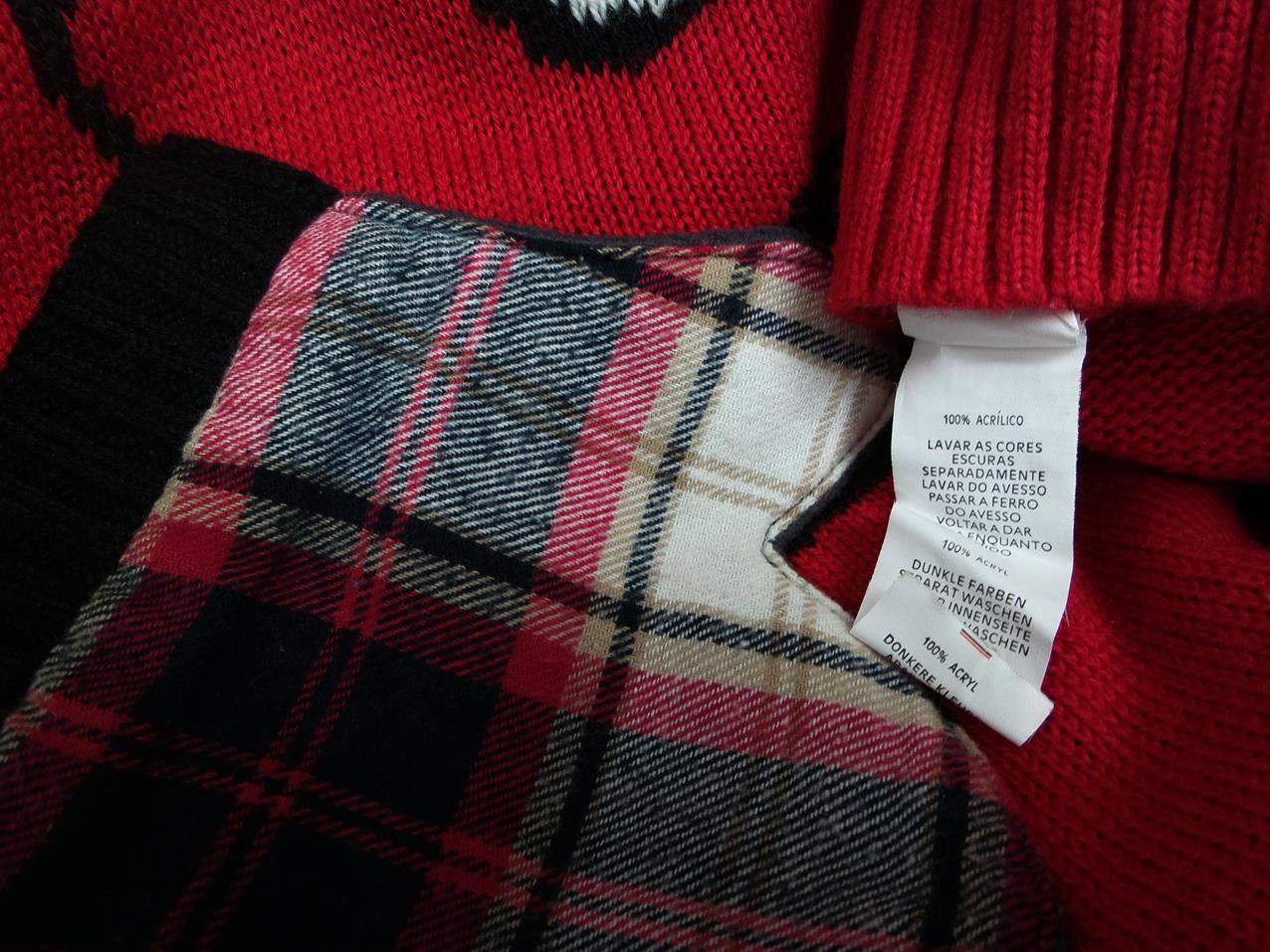 Cedarwood state Rozmiar S Crew Neck Sweter Świąteczny Gwiazdka Długi rękaw Gruba dzianina