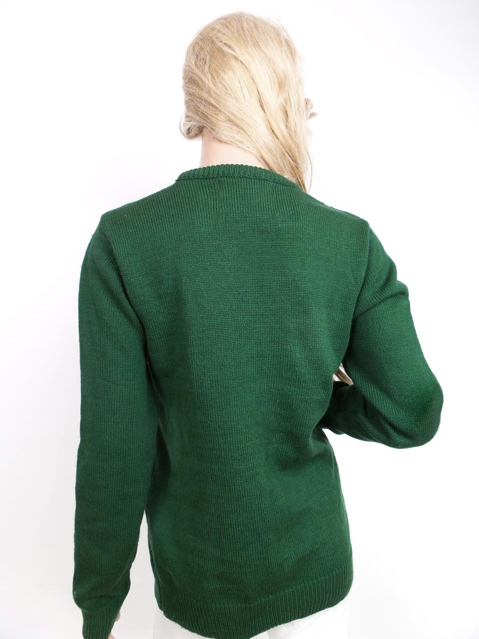 20161115_120248.jpg Cedarwood state Rozmiar S Crew Neck Sweter Świąteczny Gwiazdka Długi rękaw Gruba dzianina