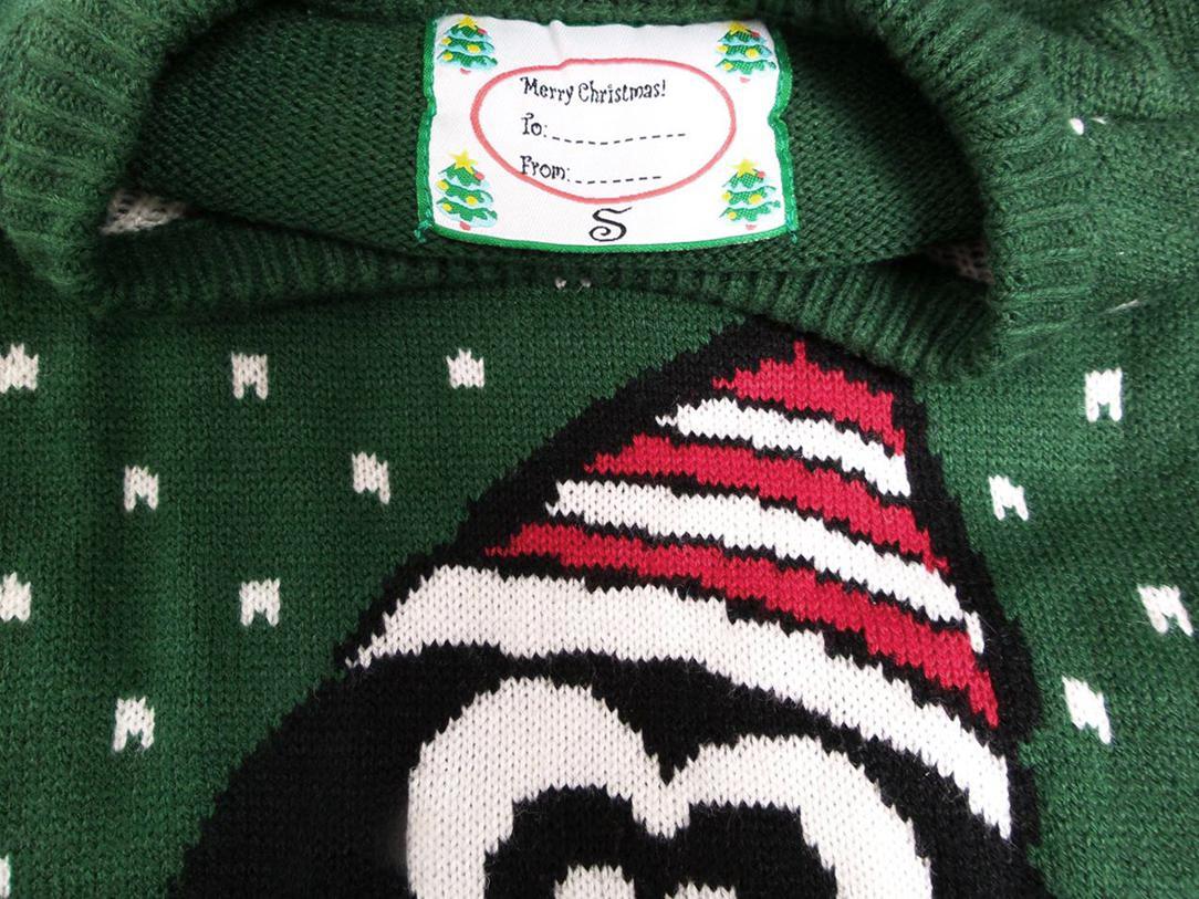 20161115_120653.jpg Cedarwood state Rozmiar S Crew Neck Sweter Świąteczny Gwiazdka Długi rękaw Gruba dzianina