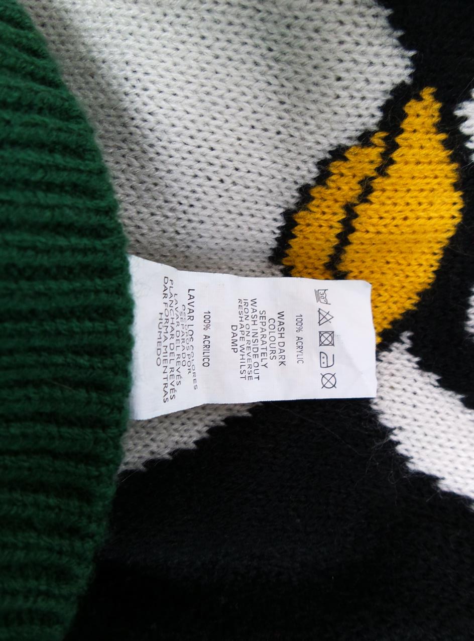 20161115_120809.jpg Cedarwood state Rozmiar S Crew Neck Sweter Świąteczny Gwiazdka Długi rękaw Gruba dzianina