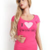 Twin set Simona Barbieri Rozmiar XS Kolor Różowy Okrągły dekolt T-Shirt Krótki rękaw Materiał Bawełna