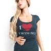 Twin set Simona Barbieri Rozmiar S Kolor Granatowy Okrągły dekolt T-Shirt Krótki rękaw Materiał Bawełna
