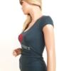 Twin set Simona Barbieri Rozmiar S Kolor Granatowy Okrągły dekolt T-Shirt Krótki rękaw Materiał Bawełna