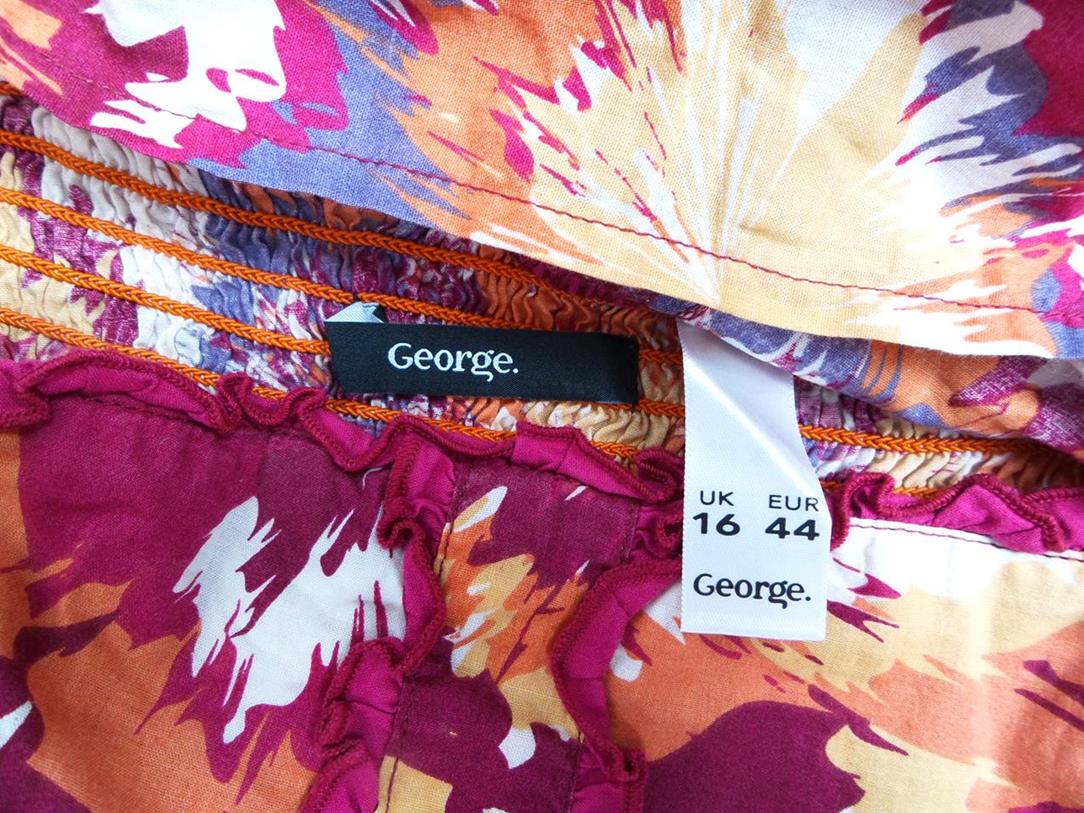 George Rozmiar 16 (44) Kwadratowy dekolt Sukienka Letnia Bezrękawnik Midi Materiał Bawełna 100% George Rozmiar 16 (44) Kwadratowy dekolt Sukienka Letnia Bezrękawnik Midi Materiał Bawełna 100%