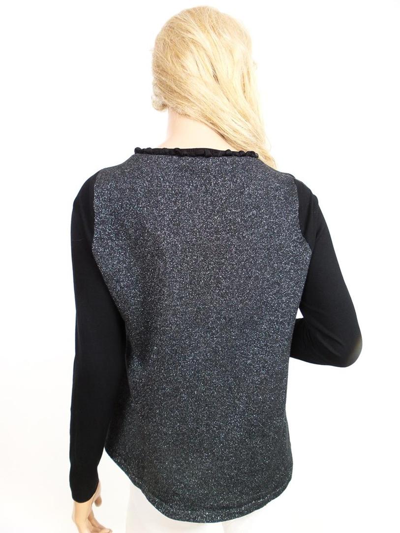 20161124_085046.jpg Gustav Kolor Czarny Crew Neck Bluzka Długi rękaw
