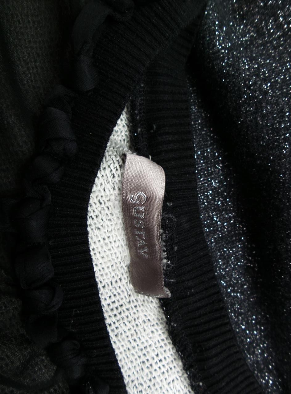 20161124_085350.jpg Gustav Kolor Czarny Crew Neck Bluzka Długi rękaw
