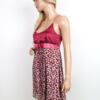 Fashion Rozmiar M Kolor Bordowy Odkryte Ramiona Sukienka Mini Bezrękawnik Krótka