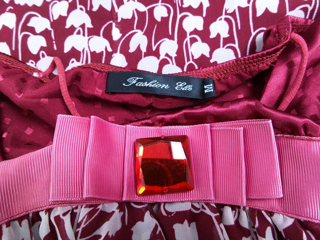 Fashion Rozmiar M Kolor Bordowy Odkryte Ramiona Sukienka Mini Bezrękawnik Krótka Fashion Rozmiar M Kolor Bordowy Odkryte Ramiona Sukienka Mini Bezrękawnik Krótka