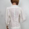 Vero moda Rozmiar M Kolor Kremowy Okrągły dekolt Bluzka Zapinana Rękaw 3/4 Materiał Bawełna