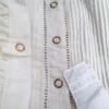 Vero moda Rozmiar M Kolor Kremowy Okrągły dekolt Bluzka Zapinana Rękaw 3/4 Materiał Bawełna