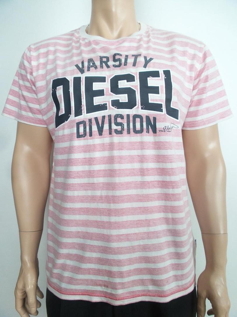 Diesel Rozmiar L Męski T-Shirt Krótki rękaw Materiał Bawełna 100%