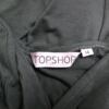 Topshop Rozmiar 14 ( 42 ) Kolor Zielony W serek Sukienka Zawijana Krótki rękaw Do Kolan Materiał Wiskoza