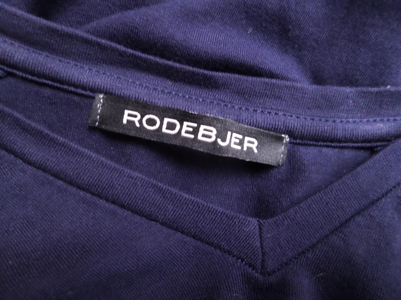 Rodebjer Rozmiar S Kolor Fioletowy Głęboki Serek Bluzka Rękaw 3/4 Materiał Wiskoza