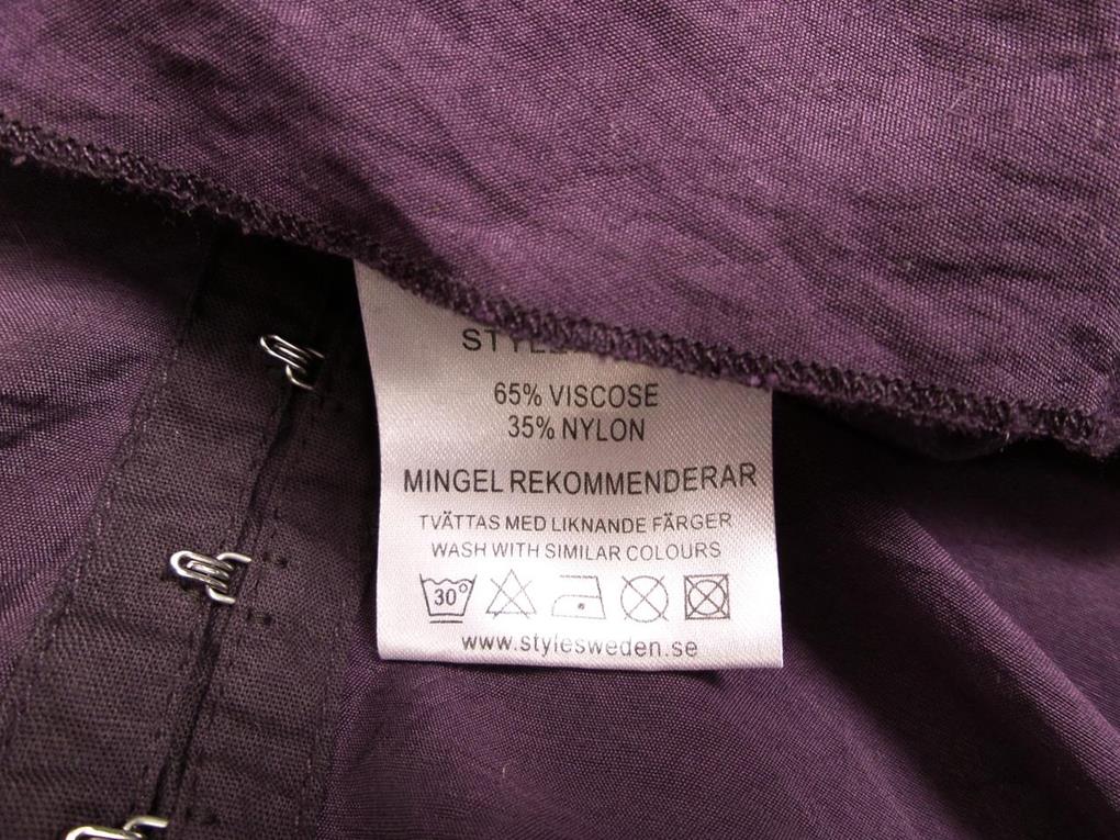 Mingel Rozmiar M Kolor Fioletowy Okrągły dekolt Sukienka Mini Rękaw 3/4 Krótka Mingel Rozmiar M Kolor Fioletowy Okrągły dekolt Sukienka Mini Rękaw 3/4 Krótka
