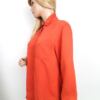 Dorothy perkins Rozmiar 40 Kolor Pomarańczowy Kołnierz Koszula Zapinana Bluzka Długi rękaw Materiał Wiskoza