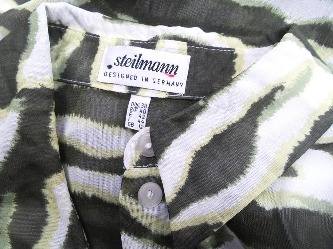 Steilmann Rozmiar 38 Panterka Kołnierz Tunika Zapinana Bluzka Krótki rękaw Materiał Wiskoza 100% Steilmann Rozmiar 38 Panterka Kołnierz Tunika Zapinana Bluzka Krótki rękaw Materiał Wiskoza 100%