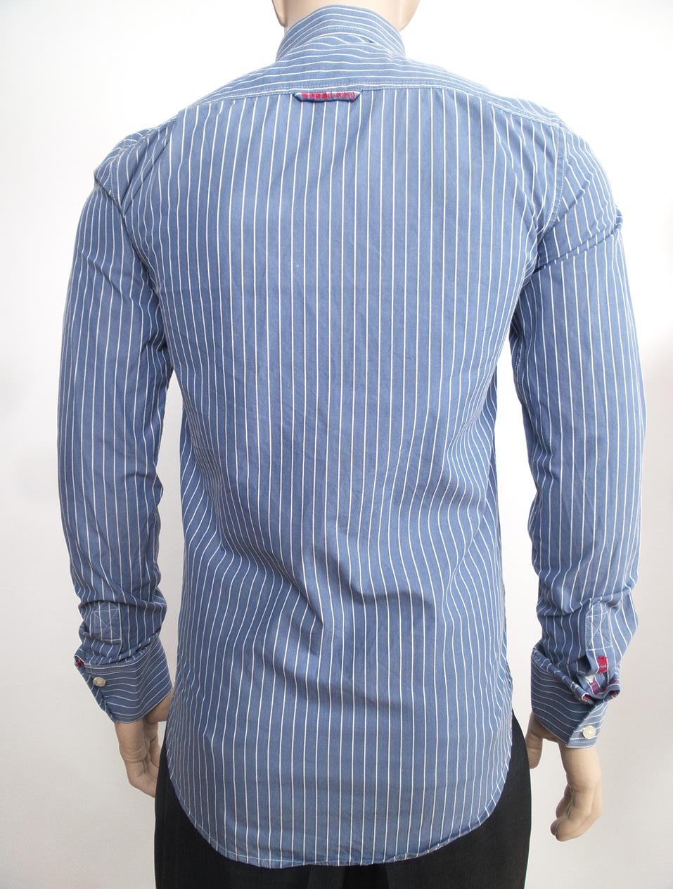 20161214_090438.jpg Superdry Rozmiar S Kolor Niebieski Kołnierz Męska Koszula Casual Długi rękaw Materiał Bawełna 100%