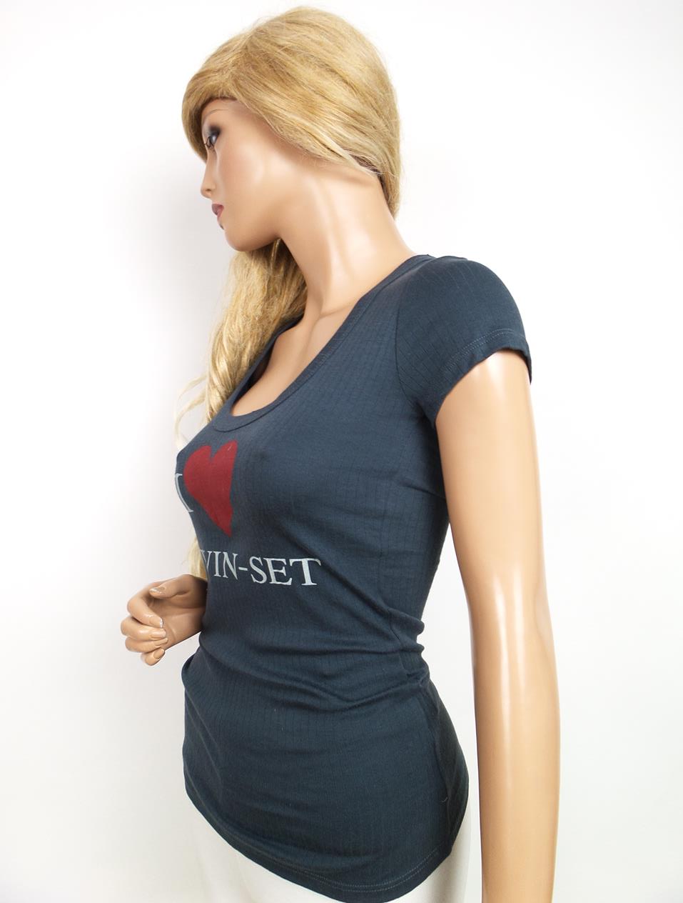 20161214_160745.jpg Twin set Simona Barbieri Rozmiar S Okrągły dekolt T-Shirt Krótki rękaw Materiał Bawełna