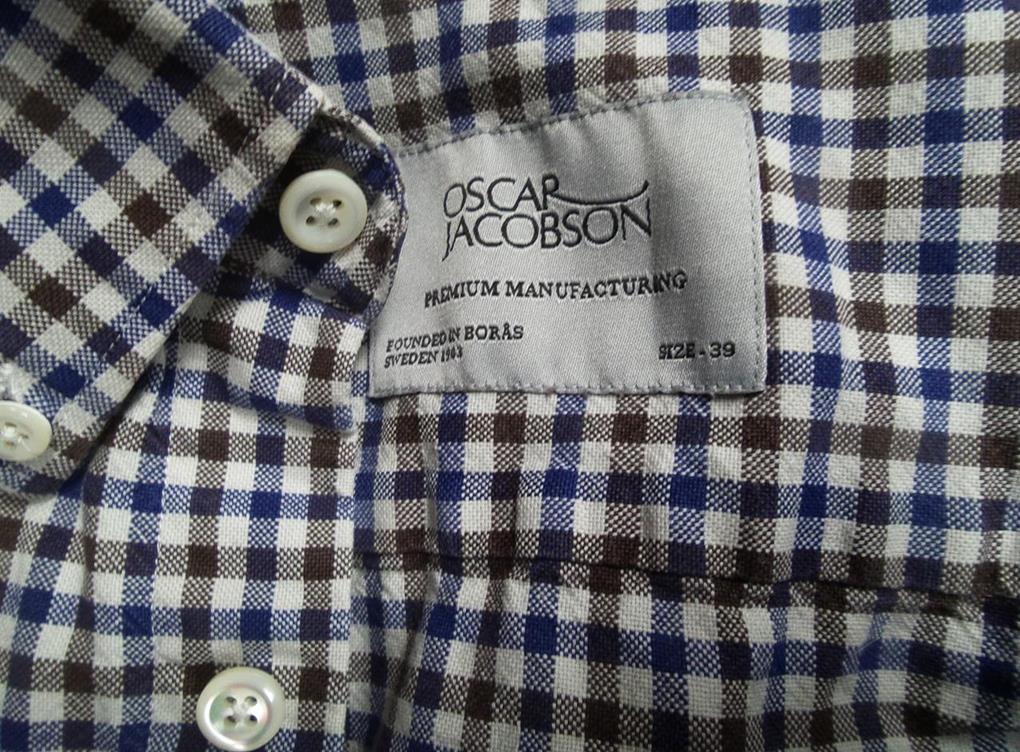 20161219_085632.jpg Oscar Jacobson Rozmiar 39 Kołnierz Męska Koszula Elegancka Długi rękaw Materiał Bawełna 100%