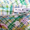 Vila Rozmiar XS W serek Sukienka Letnia Bezrękawnik Do Kolan Materiał Bawełna 100%