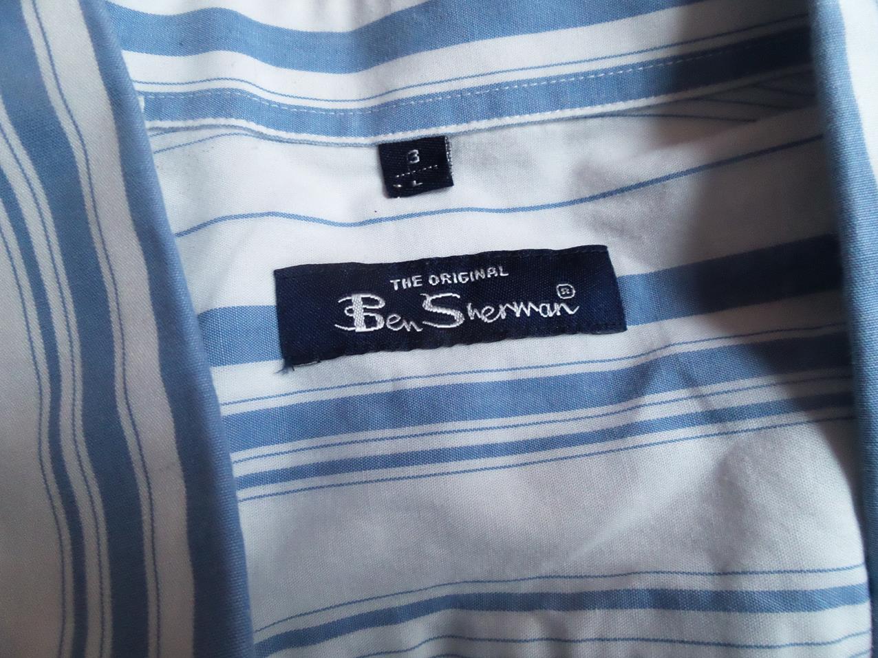 20161220_151242.jpg BEN SHERMAN Rozmiar L Kołnierz Męska Koszula Casual Krótki rękaw Materiał Bawełna