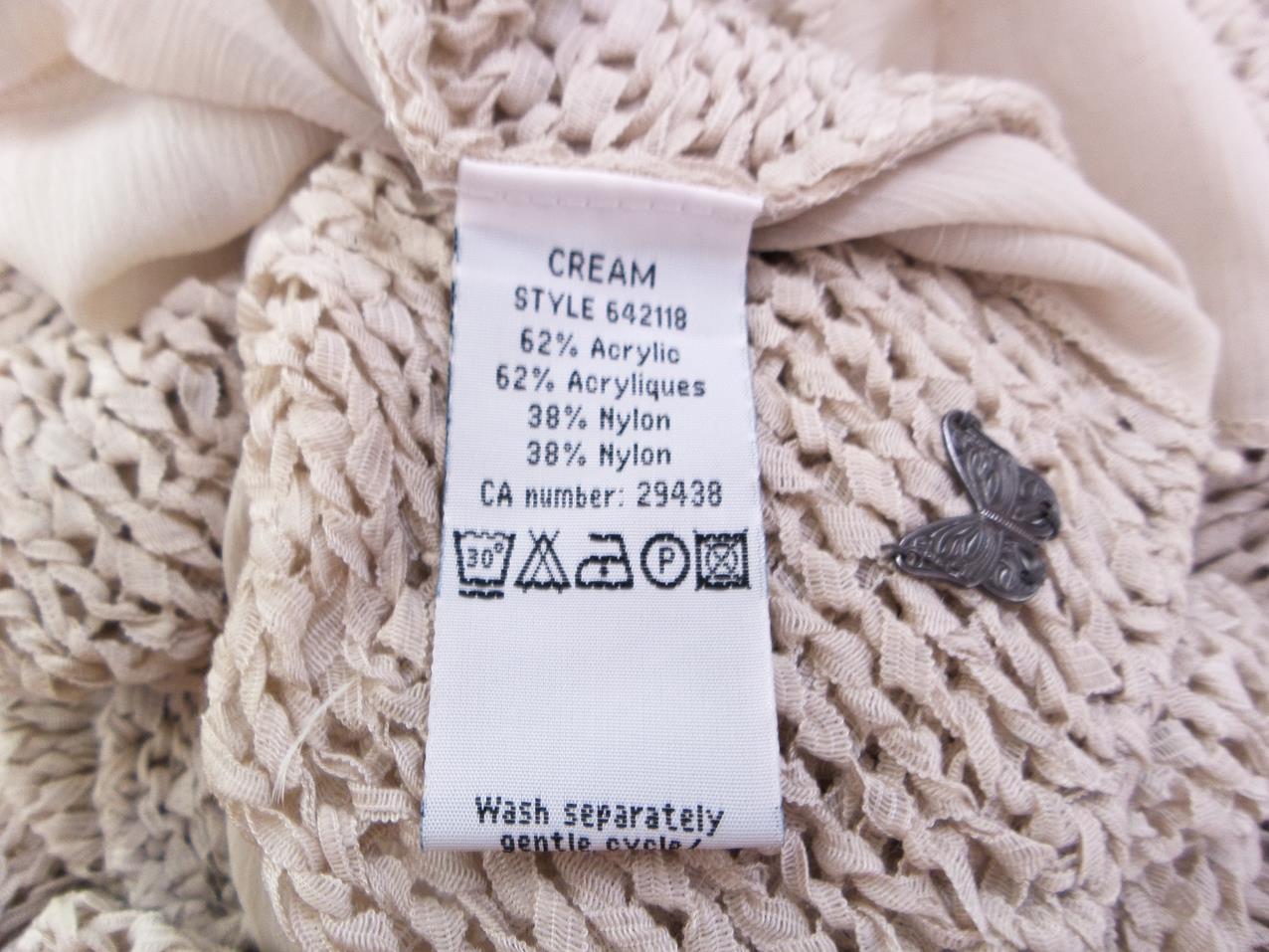 Cream Rozmiar L Kolor Beżowy Okrągły dekolt Sweter Długi rękaw Materiał Akryl Cream Rozmiar L Kolor Beżowy Okrągły dekolt Sweter Długi rękaw Materiał Akryl