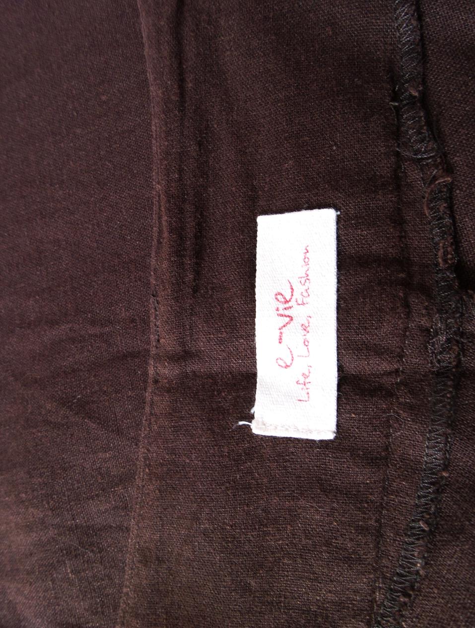 20170425_134842.jpg E-vie Rozmiar 16 (44) Kolor Brązowy Spodnie Casual Materiał Len