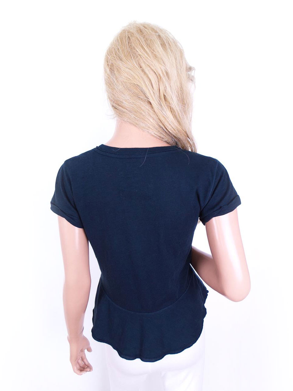 20170426_101355.jpg ABERCROMBIE & FITCH Rozmiar S Kolor Granatowy Crew Neck T-Shirt Krótki rękaw Materiał Bawełna