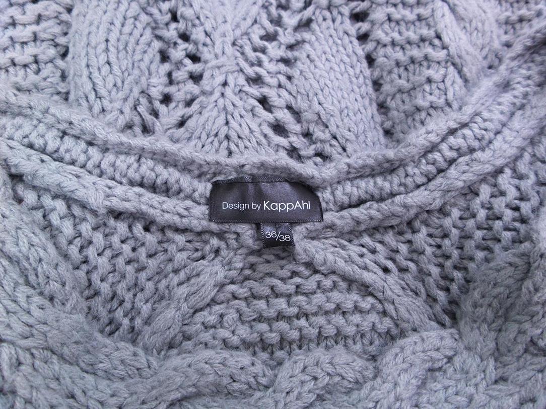 Kappahl Rozmiar 36/38 Kolor Szary W łódkę Sweter Krótki rękaw Otwarta dzianina