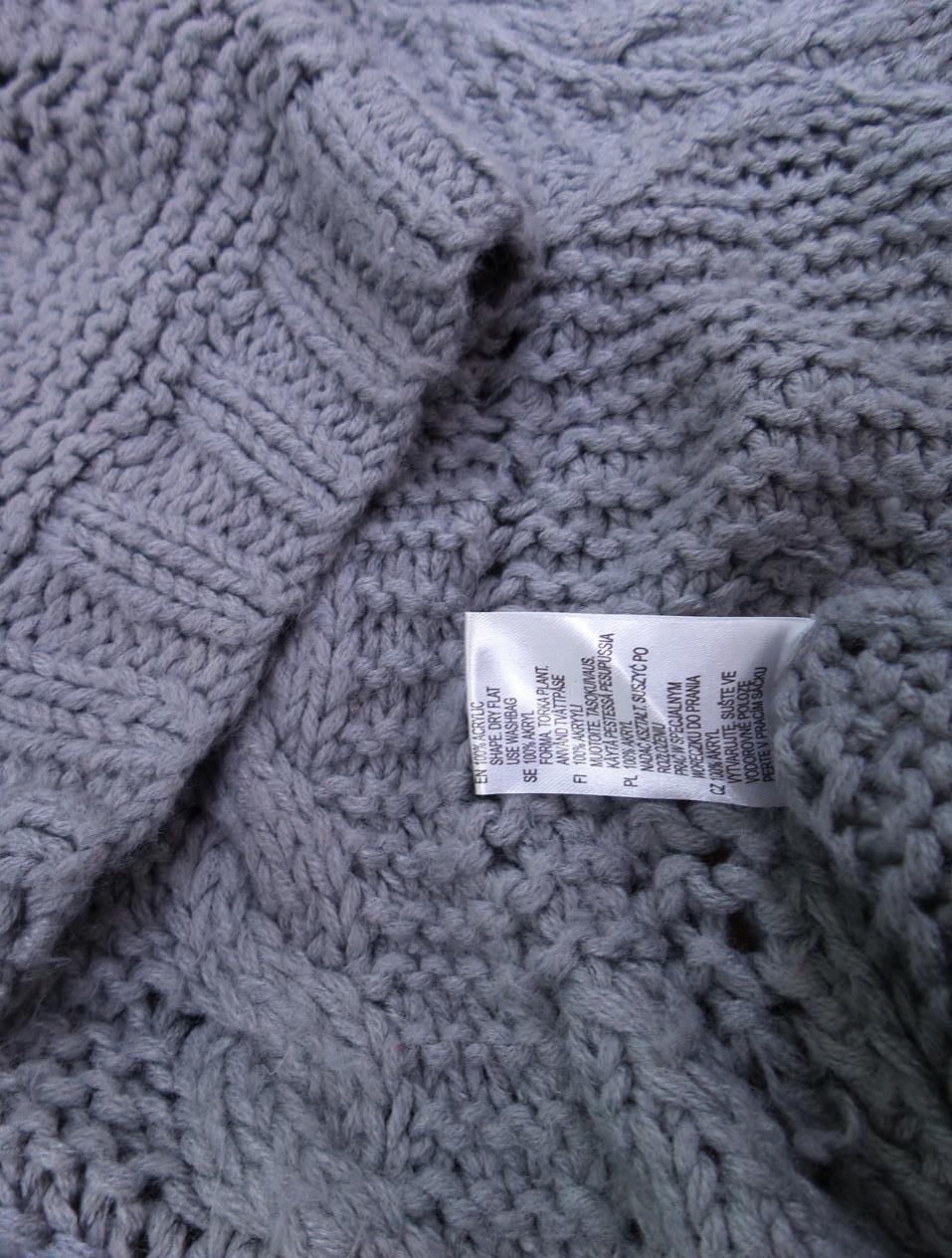 Kappahl Rozmiar 36/38 Kolor Szary W łódkę Sweter Krótki rękaw Otwarta dzianina