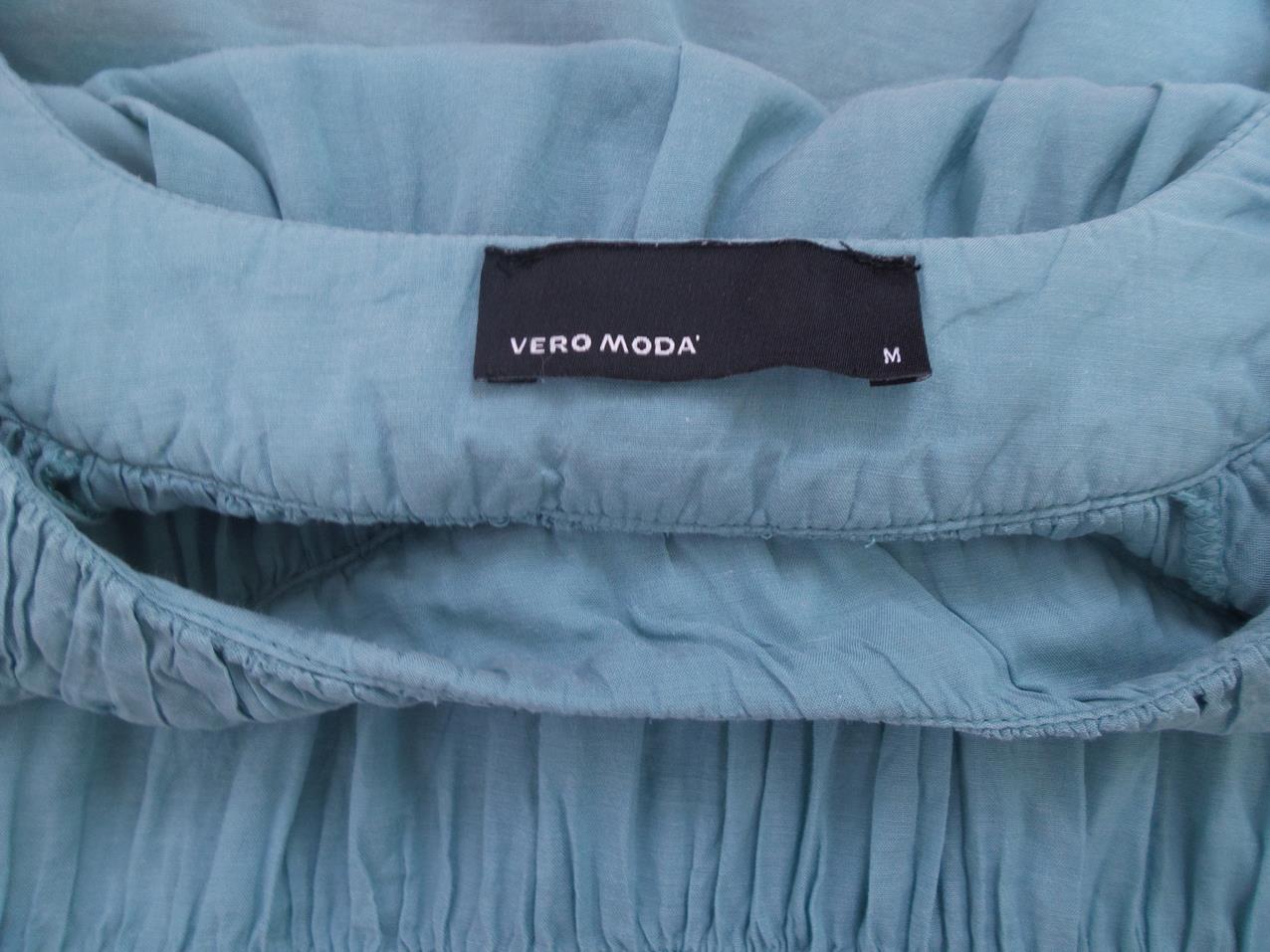 Vero moda Rozmiar M Kolor Niebieski Okrągły dekolt Tunika Bluzka Rękaw 3/4 Vero moda Rozmiar M Kolor Niebieski Okrągły dekolt Tunika Bluzka Rękaw 3/4