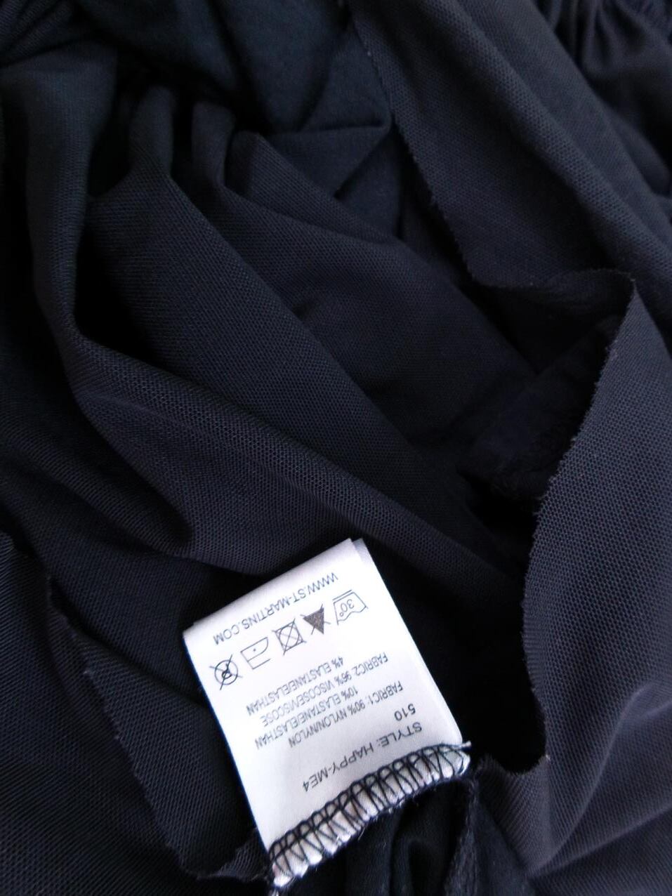 St-martins Rozmiar S Kolor Czarny W serek Sukienka Bodycon Długi rękaw Do Kolan St-martins Rozmiar S Kolor Czarny W serek Sukienka Bodycon Długi rękaw Do Kolan