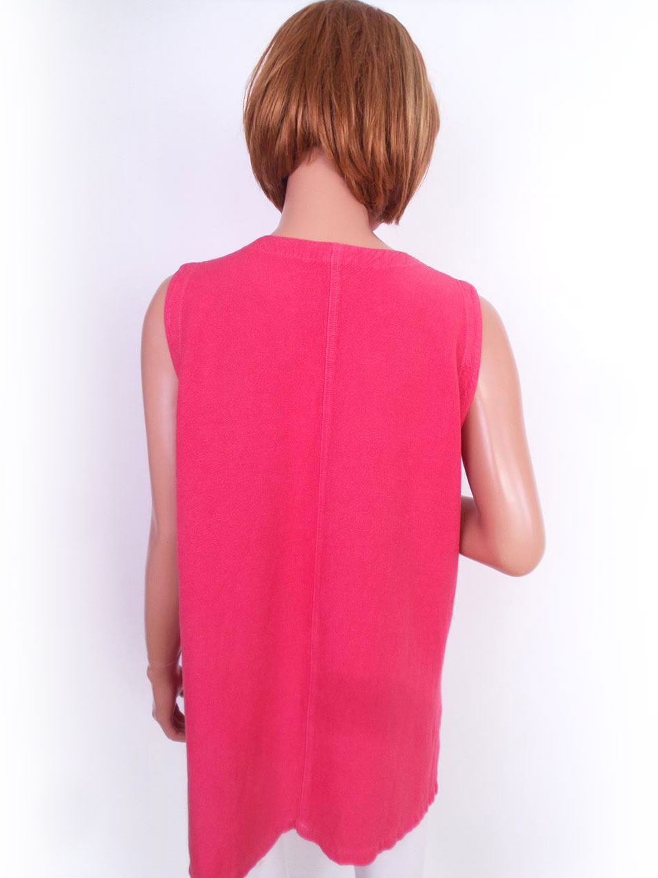 Kenza Natural Rozmiar L/XL Kolor Różowy Okrągły dekolt Tunika Bluzka Bezrękawnik Materiał Wiskoza Kenza Natural Rozmiar L/XL Kolor Różowy Okrągły dekolt Tunika Bluzka Bezrękawnik Materiał Wiskoza