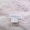 Monsoon Rozmiar 40 Kolor Beżowy Crew Neck Kardigan Zapinany Długi rękaw Materiał Akryl Otwarta dzianina