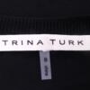 Trina Turk Rozmiar S Kolor Czarny Crew Neck Bluzka Krótki rękaw Materiał Jedwab