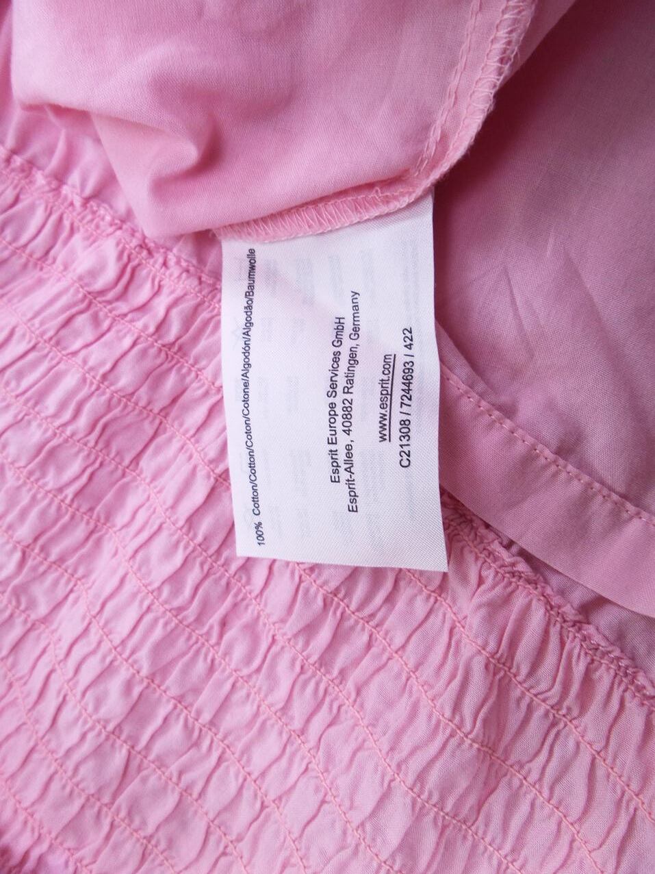 Esprit Rozmiar S Kolor Pudrowy Róż Odkryte Ramiona Tunika Bluzka Rękaw 3/4 Materiał Bawełna Esprit Rozmiar S Kolor Pudrowy Róż Odkryte Ramiona Tunika Bluzka Rękaw 3/4 Materiał Bawełna