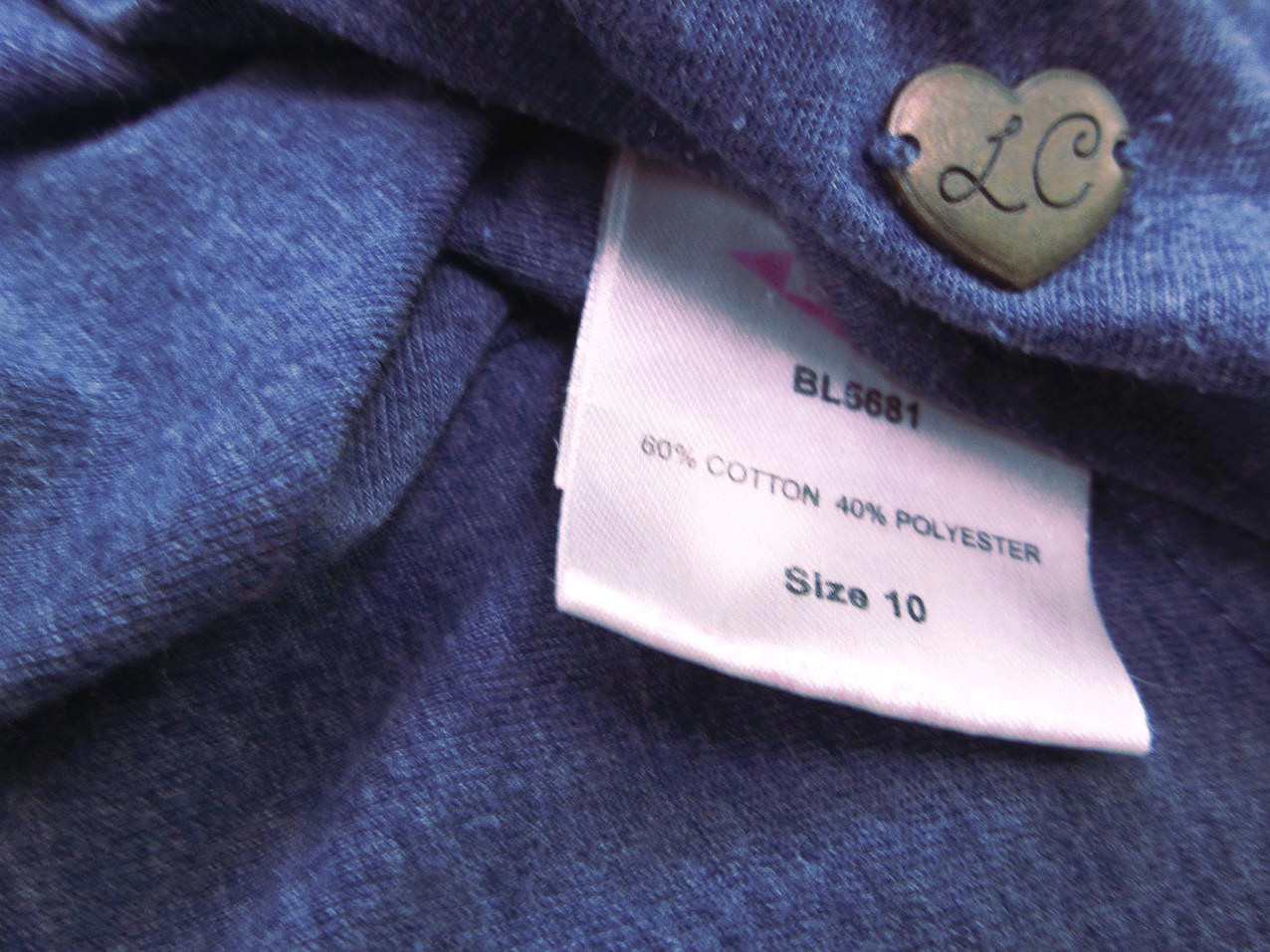 20170509_125259.jpg Lee Cooper Rozmiar 10 (38) Kolor Niebieski Crew Neck T-Shirt Krótki rękaw Materiał Bawełna