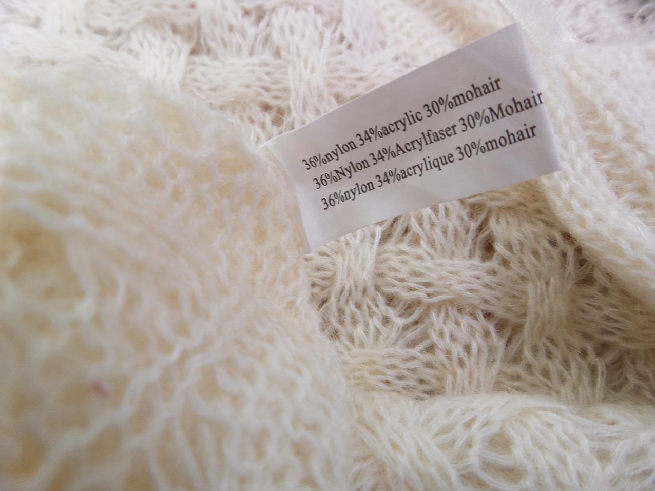 20170510_112704.jpg Sandwich Rozmiar M Kolor Kremowy W serek Sweter Długi rękaw Otwarta dzianina