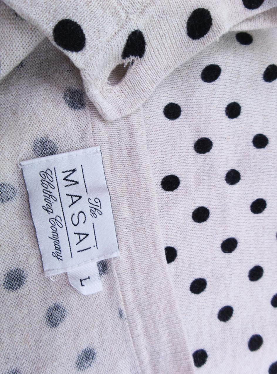 20170515_134311.jpg The Masai Rozmiar L Kolor Kremowy Crew Neck Kardigan Zapinany Rękaw 3/4 Cienka dzianina