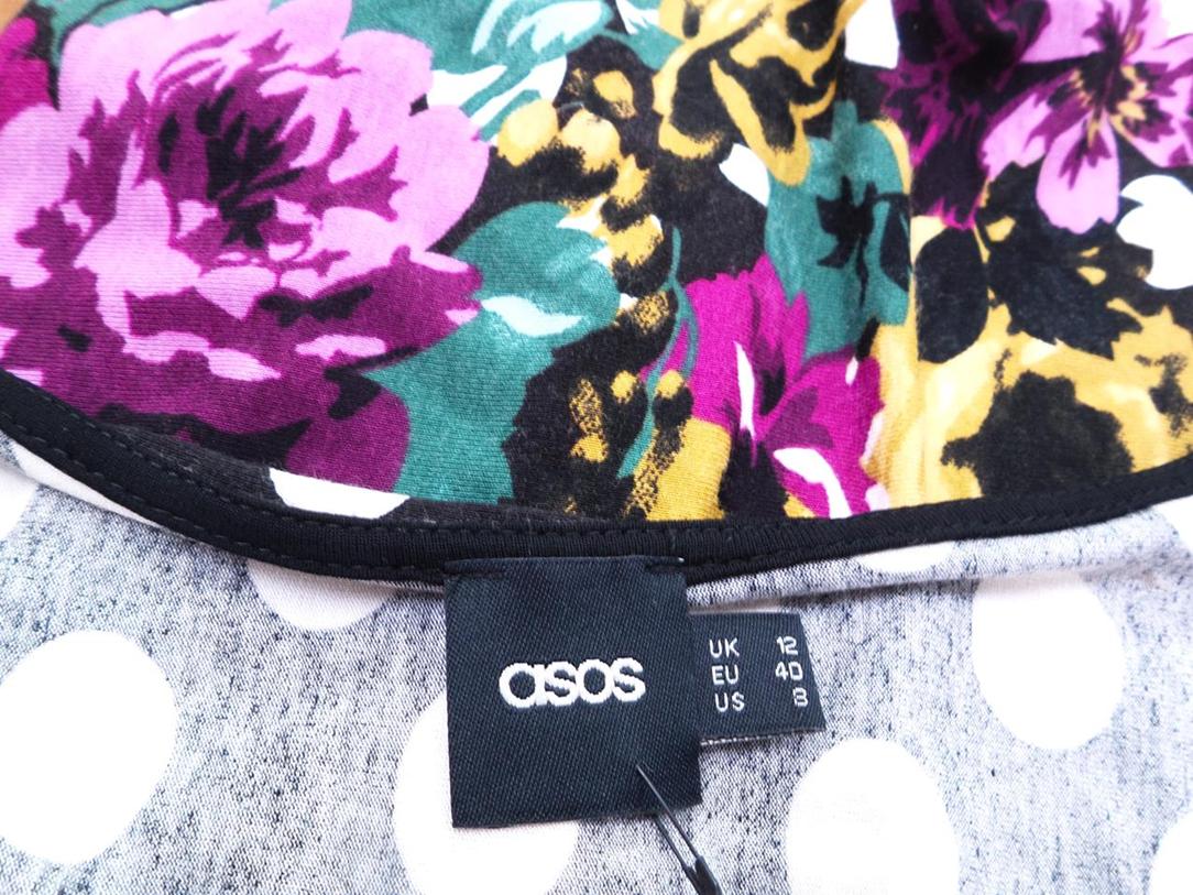 ASOS Rozmiar 40 Kolor Czarny Grochy Dekolt U Sukienka Bodycon Długi rękaw Długa Materiał Wiskoza ASOS Rozmiar 40 Kolor Czarny Grochy Dekolt U Sukienka Bodycon Długi rękaw Długa Materiał Wiskoza