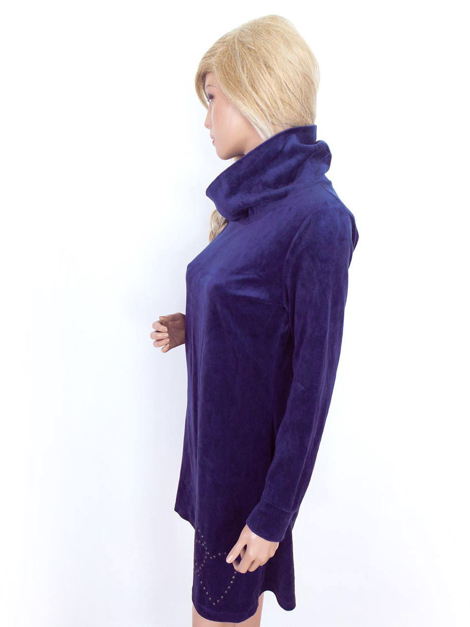 Marie Philippe Rozmiar M Kolor Fioletowy High Neck Sukienka Sweterkowa Długi rękaw Do Kolan Materiał Bawełna Marie Philippe Rozmiar M Kolor Fioletowy High Neck Sukienka Sweterkowa Długi rękaw Do Kolan Materiał Bawełna