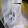 M & co Rozmiar 14 (42) Kolor Żółty Dekolt U Tunika Bluzka Krótki rękaw