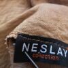 Neslay Rozmiar XL Kolor Brązowy Płaszcz Rękaw 3/4 Materiał Wiskoza