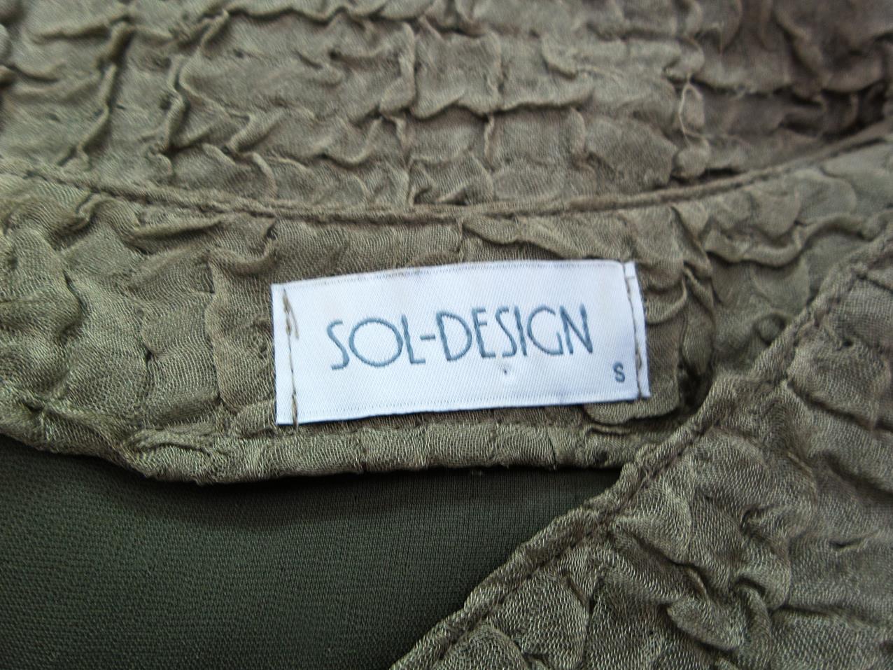 20170522_111905.jpg SOL-Design Rozmiar S Kolor Khaki W serek Długi Zapinany Kardigan Rękaw 3/4 Materiał Wiskoza Cienka dzianina