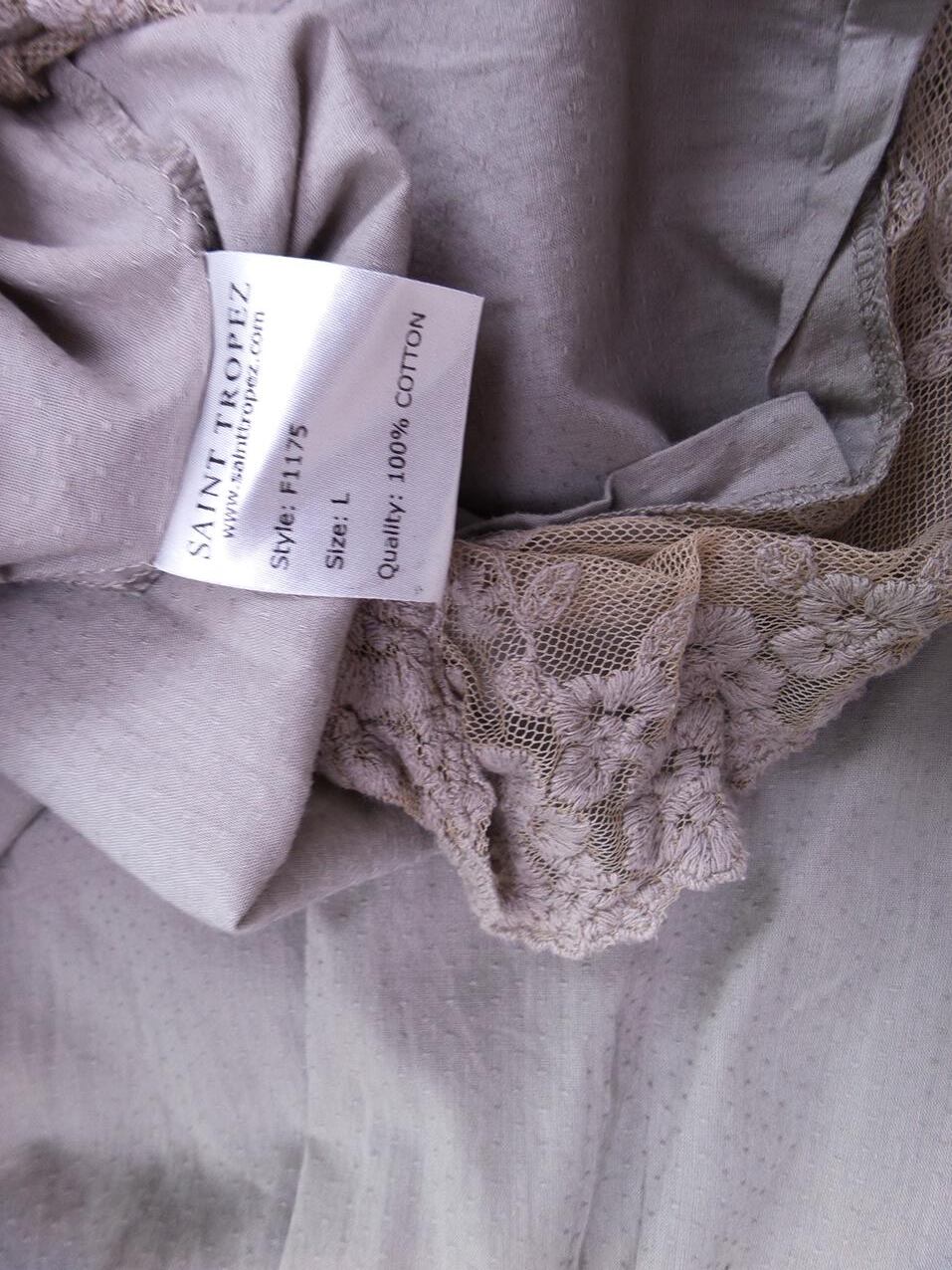 Saint tropez Rozmiar L Okrągły dekolt Sukienka Mini Bezrękawnik Krótka Materiał Bawełna Saint tropez Rozmiar L Okrągły dekolt Sukienka Mini Bezrękawnik Krótka Materiał Bawełna