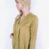 Indiska Rozmiar XL Kolor Khaki W serek Otwarty Kardigan Długi rękaw Materiał Rayon Cienka dzianina