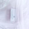 Rozmiar M Kolor Biały Split Crew Neck Sukienka Prostokątna Bezrękawnik Do Kolan Materiał Len